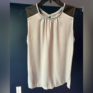 LOFT Sleeveless Blouse - Black and Gray